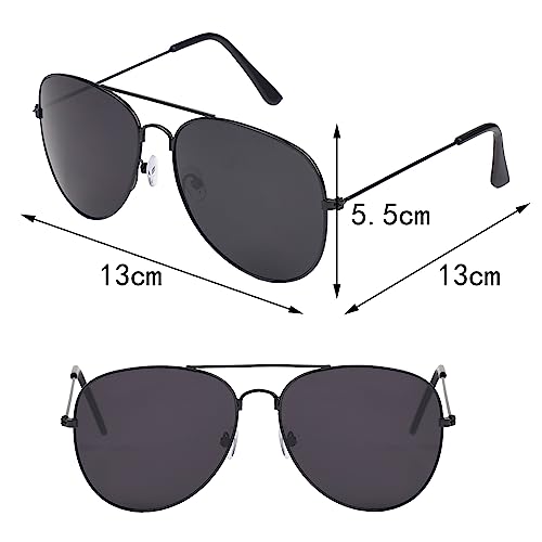 NAUZE 4 Pieces Halloween Pilot Costume Set Aviator Hat Badge Tie Glasses Airline Captain Fancy Dress Costume Accessory - Image 3