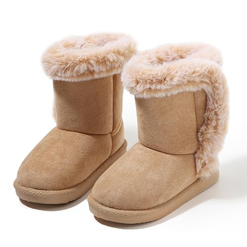 Image of Femizee Girls Boys Warm Winter Boots Kids Outdoor Snow Boots(Toddler /Little Kid)