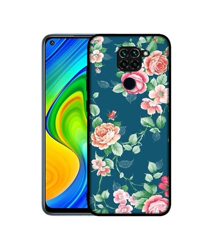 Image of Vintage Floral Design Premium 2D Printed Metal Back Case Cover for Mi Redmi Note 9 4G