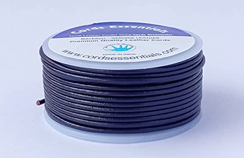 Cords Essentials Round Genuine Leather String Cord, Rope for Jewelry Making Necklaces, Bracelets, Kumihimo Braiding, Wraps - Image 4