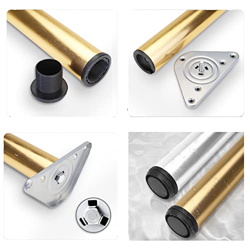 Patas de metal ajustables contra desniveles, soporte de aluminio con tornillos 6