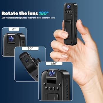 Image of 2MP WiFi Mini Pocket Camera 1080P Full HD Wearable Body Cam with Audio & Video Recording 32GB SD Card Support | Motion Alert | Loop Recording Portable Indoor /Outdoor Security Cam (Pocket Camera)
