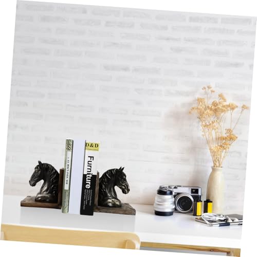Serrage-Livres Résine Tête de Cheval Rétro Robuste Bibliothèque - 5