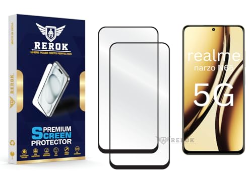 Image of Gorilla Tempered Glass Screen Protector Compatible with Realme Narzo N65 5G [Pack of 2] | Edge-to-Edge, Bubble-Free, Case Friendly, Easy Installation Kit