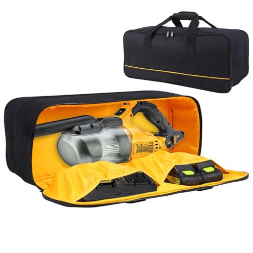 ZIORS Storage Bag Compatible with DEWALT 20V Handheld Vacuum Cordless DCV501HB,Carry Case for Car Handheld Vacuum,Large Capacity Travel Case for Accessories,Bag Only