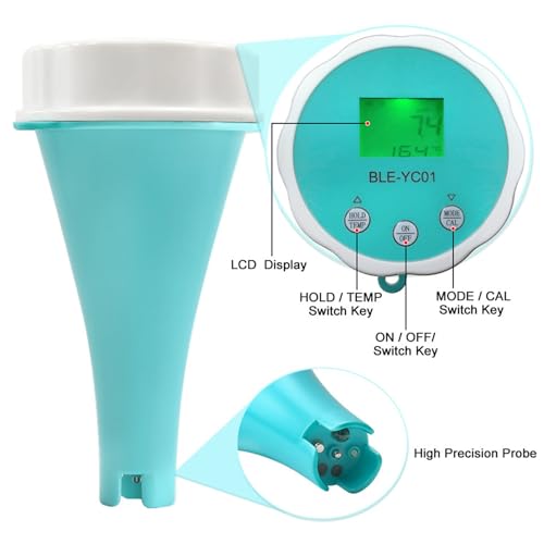 Testeur d'eau de piscine 6 en 1 avec application pour sel et ORP - 7