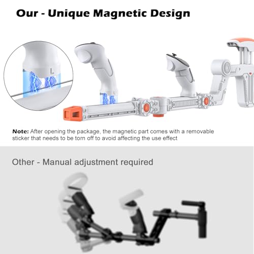 Image of VR Gunstock Compatible with Meta Quest 2 /3 /3S /Pro, Shoulder Straps Adjustable FPS Gaming Controller Accessories Quick Magnetic Attachment Cheek Pad Immersive VR Stock Rifle Gameplay