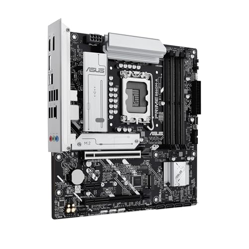PRIME B860M-A-CSM, Scheda Madre Intel mATX, 7+1+1+1 Fasi di Alimentazione, Slot DDR5, PCIe 5.0, 2 Slot M.2, Ethernet Realtek 2.5 GB, Doppia DisplayPort, HDMI, USB-C 20 Gbps, Nera - Scheda madre - Immagine 3