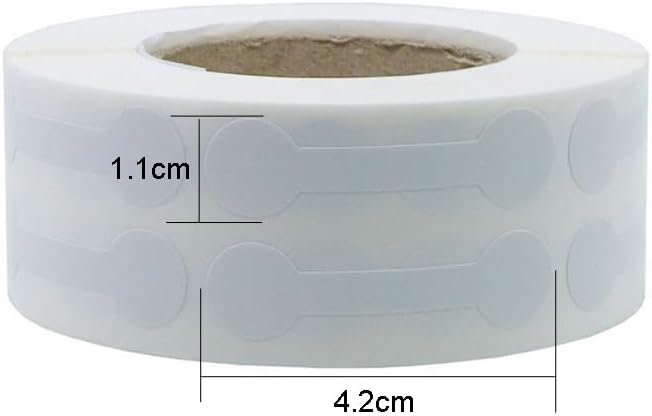 Miniatura 2 de 500 etiquetas adhesivas de papel kraft para precios, etiquetas de joyería, etiquetas de precio de joyería en blanco, calcomanías autoadhesivas para