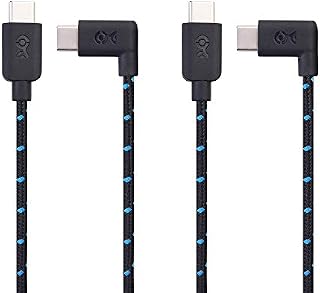 Cable Matters 2-Pack Right Angle USB C Cable 1m with up to 3A/60W Fast Charging 1 metre - For Galaxy S20, S20+, Note 10, Note 10+, Google Pixel 4, Google Pixel 4a, and More