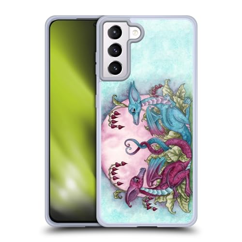Carcasa gel Samsung S21+ 5G diseño Dragones de Amor silicona flexible
