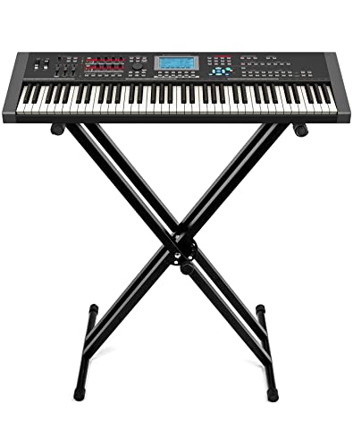 QWORK® support de clavier , support piano électrique, structure en X, 7 niveaux réglables - Les Beatles, Paul McCartney, John Lennon, RIngo Starr, George Harrison QWORK® support de clavier , support piano électrique, structure en X, 7 niveaux réglables – Image 3