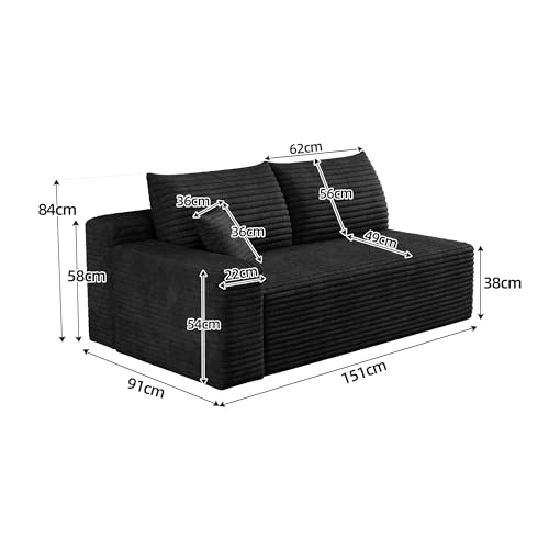 Sofá convertible modular Sapgaks de 1 a 2 plazas espacioso y cómodo 3