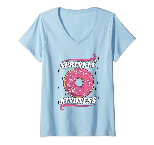 Sprinkle Kindness Donut Maker Glazed Lover Donut Camiseta Cuello V