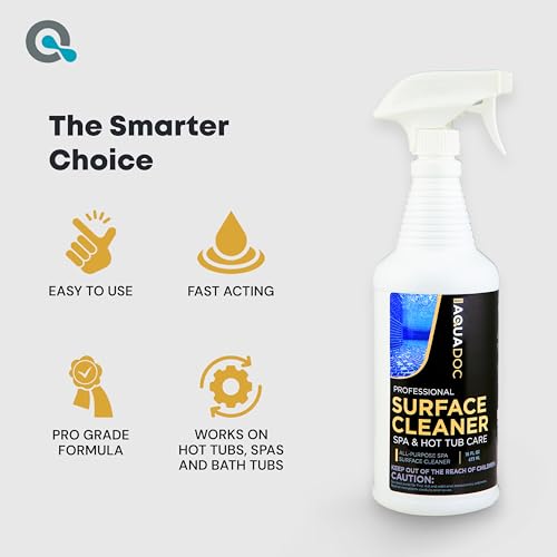 Image of AquaDoc Hot Tub Cleaner Spray - Spa Surface Cleaner, 16 oz