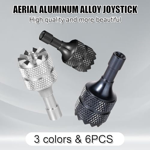 6stk Steuerknüppel, Mini Drohnen Controller Sticks Drohne Joystick Kompatibel Fernbedienung Steuerknüppel mit DJI Mini 3 Pro DJI RC Smart Controller-Zubehör(Silber Schwarz Blau)