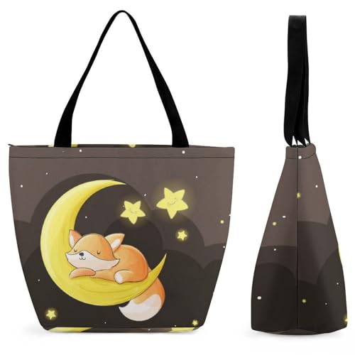 Sac de shopping pour voyage Renard Étoiles de Lune femme