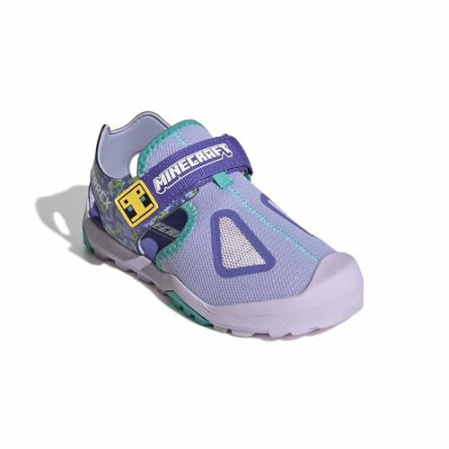 Adidas Unisex - Bambini E Ragazzi Minecraft Terrex Captain Toey 2.0 Sandals, Violet Tone/Semi Cobalt Blue/Mint Rush, 28 Eu - 3