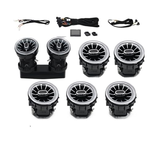 XCZPRKMXY LED Ambient Light Air Outlet Turbo Vent Compatible with Mercedes-Benz A/C/E/S/V/CLA/GLA/GLC W176 W205 W213 W222 W447 W117 W156 X253(Deep Blue)