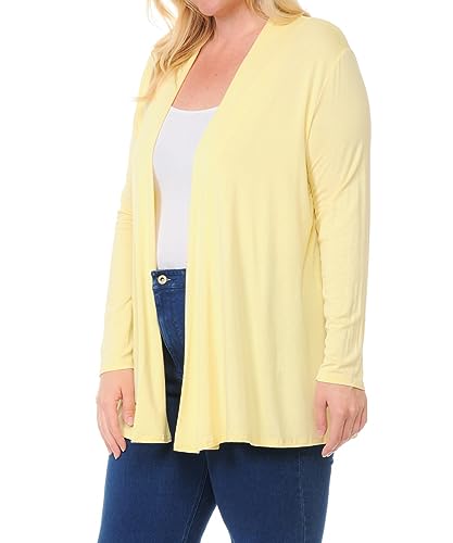 Image of Pastel by Vivienne Women's Long Sleeve Jersey Plus Size Cardigan