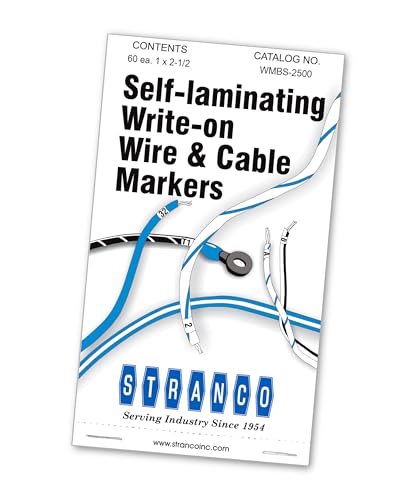 image for Stranco Inc Premium Wire Marker Book for Cable Management, Vinyl-Coate