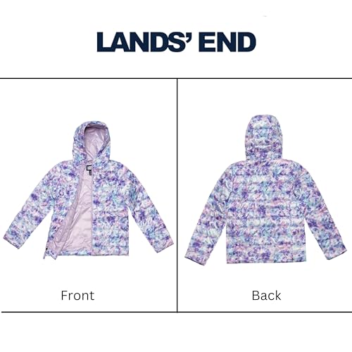 Lands' End Kids Packable Hooded Down Puffer Jacket Coat (XXS-XXL)3