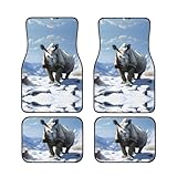 Un rinoceronte bianco dell'era glaciale Prestazioni migliorate: realizzati in neoprene spesso 4 mm con retro ruvido, questi tappetini per auto offrono un'eccellente attrito con il pavimento dell'auto, garantendo una protezione impermeabile, elastica e morbida. Mantengono le condizioni incontaminate del pavimento dell'auto e riducono i danni da attrito impedendo movimenti o scivolamenti.
