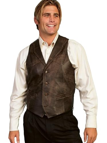 Image of Scully Men's Whipstitch Lamb Leather Vest - 206-171