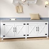 Hzuaneri 59-Inch Farmhouse Cabinet Bench