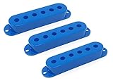 Vintage Forge Blue Plastic Single Coil Pickup Covers for Fender Stratocaster Strat Electric Guitar (Set of 3) PCST-BLU