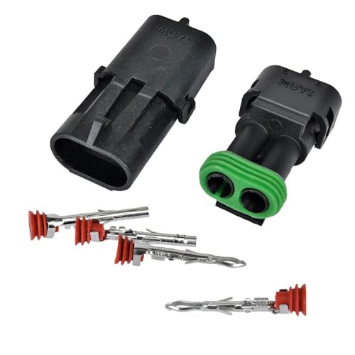 Connecteurs étanches 2 broches pour stopper les faux contacts sur faisceau de fils 20-14 AWG