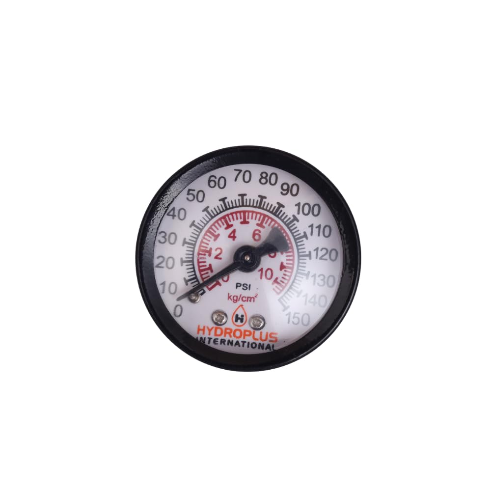 HYDROPLUS Dual Scale Pressure Gauge | 0-10 Bar & 0-150 PSI | Heavy Duty Industrial Manometer for Air, Water, and Gas | 1/4" NPT Bottom Mount-image-11