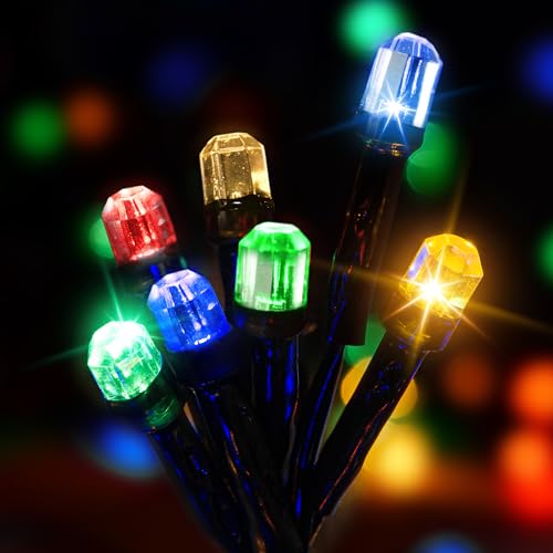 ULG 100 LED Christmas Lights, 33FT Multicolor Mini String Lights for Xmas Tree Decorations Outdoor/Indoor, Waterproof Fairy Lights with 8 Lighting Modes for Yard Patio Garden Holiday Decor ULG 100 LED Christmas Lights, 33FT Multicolor Mini String Lights for Xmas Tree Decorations Outdoor/Indoor, Waterproof Fairy Lights with 8 Lighting Modes for Yard Patio Garden Holiday Decor