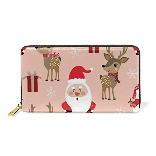 Preisvergleich Produktbild GIGIJY Geldbörse mit Tiermotiv, mehrere Kreditkartenfächer, Tasche für Frauen, echtes Leder, mit Reißverschluss