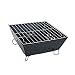 Parrilla Plegable portátil Parrilla de Barbacoa de Barbacoa desechable Horno portátil para al Aire Libre Camping Estufa desechable Estufa de Carbono Estufa de Picnic Negro