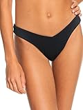 Roxy Women's Standard Ribbed Love Cheeky Mini High Leg Bikini Bottom, Anthracite 223, M
