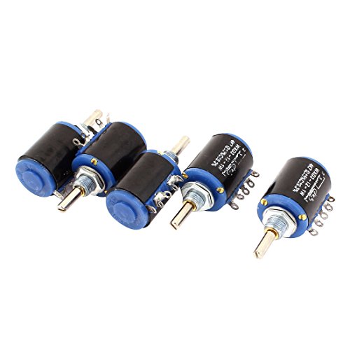 Aexit WXD3-12-1W 4K7 Variable Resistors 1W Multiturn Rotary Wire Wound Potentiometers Potentiometer 5Pcs