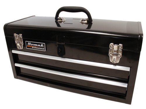 Homak 20-Inch 2-Drawer Ball-Bearing Toolbox/Chest, Black, BK01022001