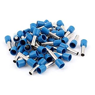 Immech - 2.5 SQMM (E2508) Wire Ferrules Copper Crimp Connectors,Wire Crimping Tool Kit,Insulated Cord Pin End Terminal, Color Blue Pack of 100 Pcs