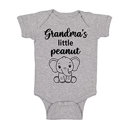 Grandma's Little Peanut - Funny Baby Essentials Bodysuit - Baby Boy Clothes Newborn Romper