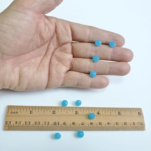 Image of 8mm Rondelle Aquamarine Jade Glass Beads for Jewelry Making 300pcs Faceted Briolette Shape Crytal Spacer Beads for Bracelet Necklace - Aquamarine Jade