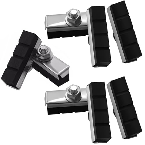 JOOTUEPO Patin de Frein Vélo 4 Paires 40mm Symétrique Compatible Caoutchouc Durable Plaquettes de Frein No Noise, pour Cycle Ville Vintage VTT