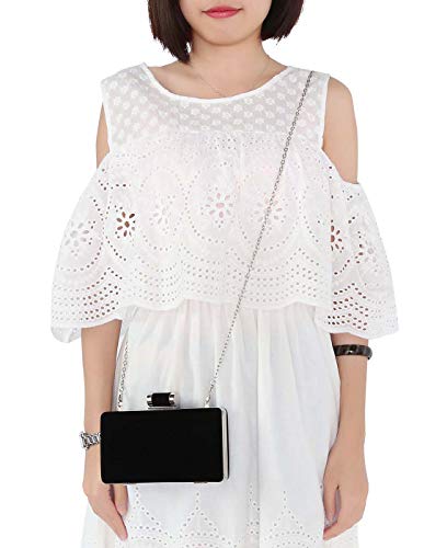 Selighting Elegant Velvet Clutch Evening Bags For Women Formal Wedding Party Clutch Purse Prom Cocktail Handbags Black #TOP1