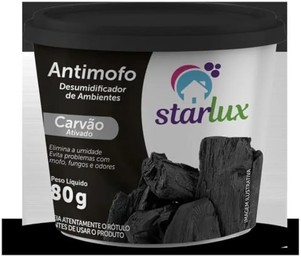 Antimofo Carvão Ativado, Preto, 80 g, Starlux