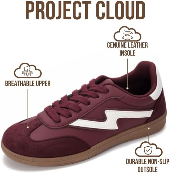 Project Cloud Fashion Sneakers for Women 2026 - Lace-Up Shoes Trendy Women Sneakers with Memory Foam Insole Women's Fashion Sneakers Non-Slip Womens Shoes (Irita) - Image 2