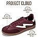 Project Cloud Fashion Sneakers for Women 2026 - Lace-Up Shoes Trendy Women Sneakers with Memory Foam Insole Women's Fashion Sneakers Non-Slip Womens Shoes (Irita, Irita-Burg,11M) Burgundy