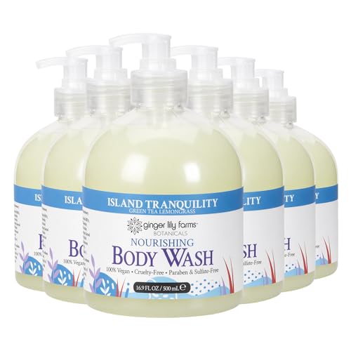 Image of Ginger Lily Farms Botanicals Body Wash, 16.9oz /6pk, Island Tranquility