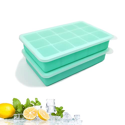 2 Pack de Moldes de Silicona para Cubos de Hielo miniatura 1
