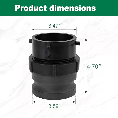 Image of 360785 Waste Master RV Sewer Hose Male Bayonet Fitting Converter Black
