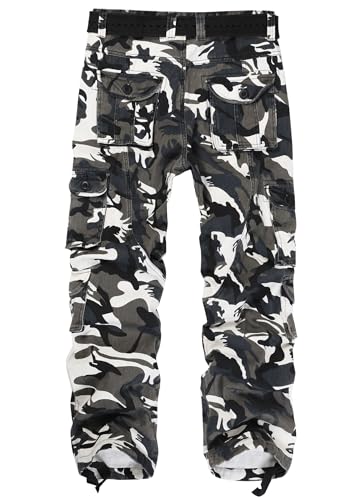Men's Camo Cargo Pants Cotton Ripstop Outdoor Adventure Wear Casual Hiking Work Pants with Multi Pockets(No Belt)2